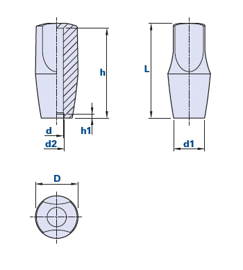 Bouton à tête plate