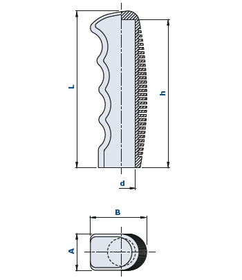 Handgriff aus PVC
