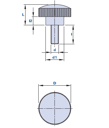 Rändelschraube mit Gewindestift